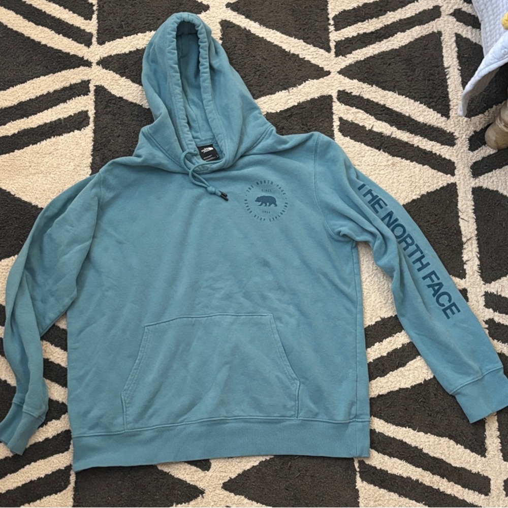 The North Face Blue Hoodie with Logo